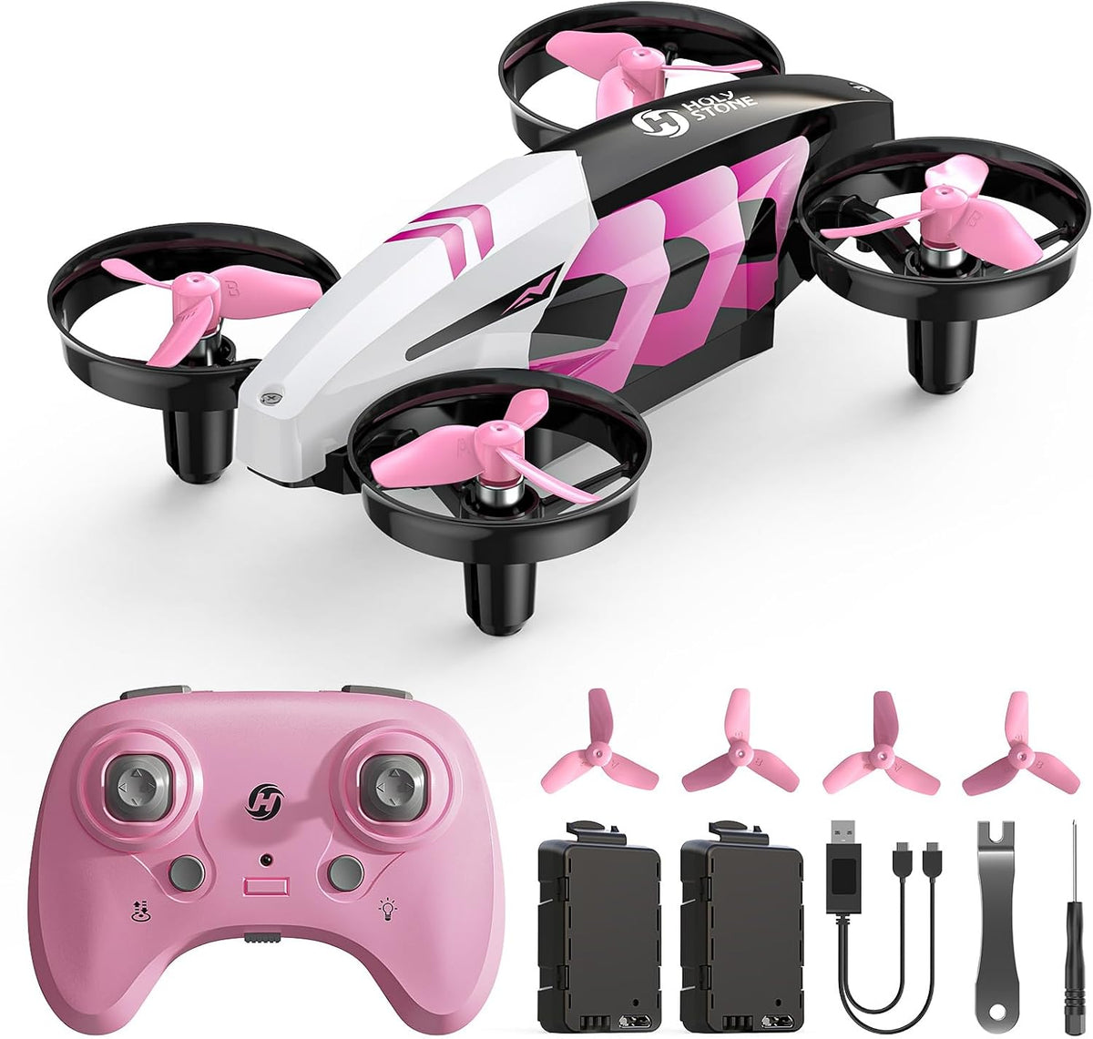 Holy Stone HS210T pink 2-in-1 stunt drone for kids