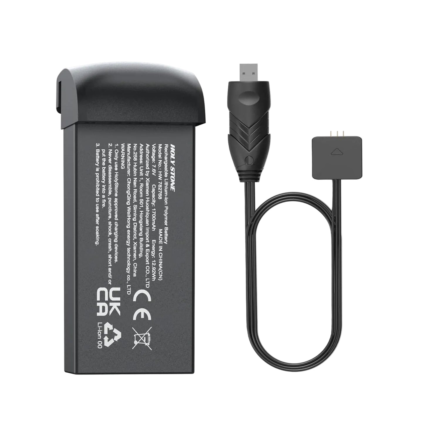 Holy Stone HS460 drone battery with charging cable
