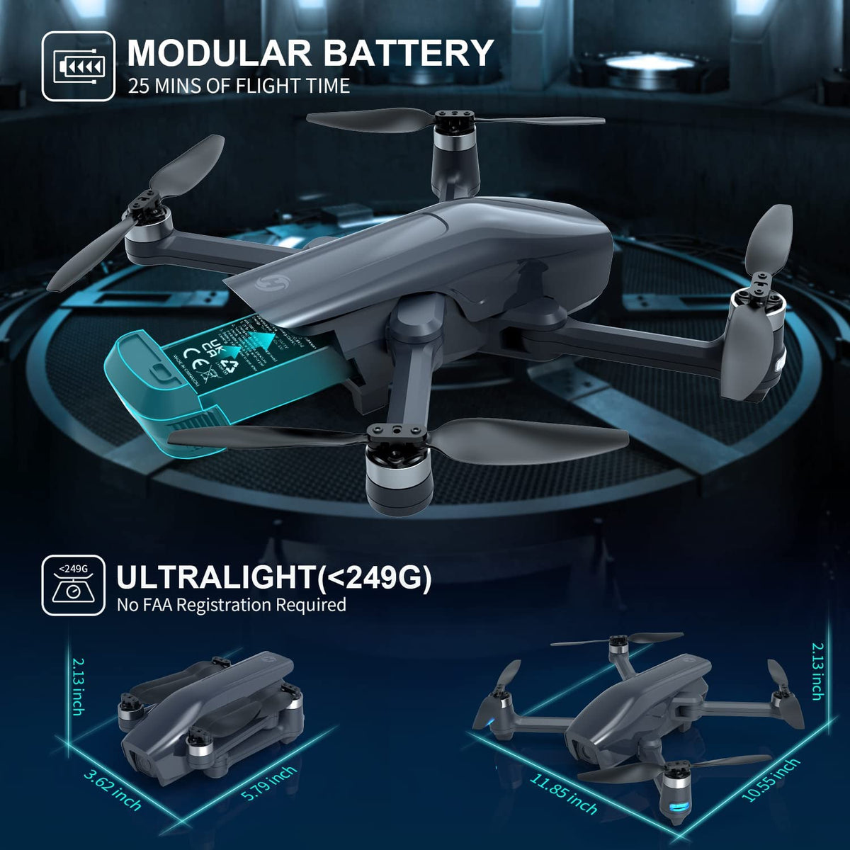 Holy Stone HS710 Drones with Camera for Adults 4K, GPS FPV Foldable 5G  Quadcopter for Beginners with Optical Flow Positioning, Auto Return Home,  Follow Me, Brushless Motor, Easy to Fly 