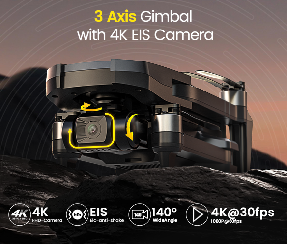 HS720R GPS Drone with 3-Axis Gimbal 4K EIS Camera
