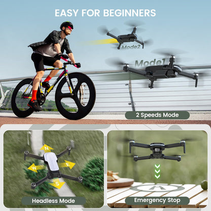 Beginner drone with two speed modes, Headless Mode and Emergency Stop