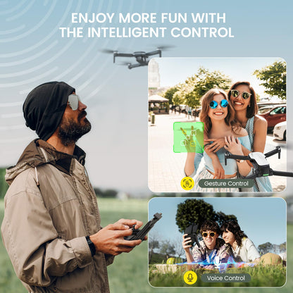 FPV drone with gesture control and voice control features