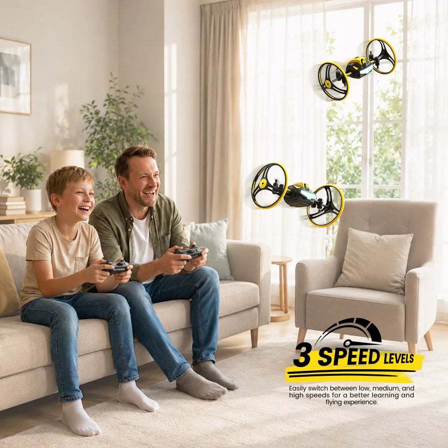 Holy Stone H4831 Multi-Surface Stunt Drone with Wheels