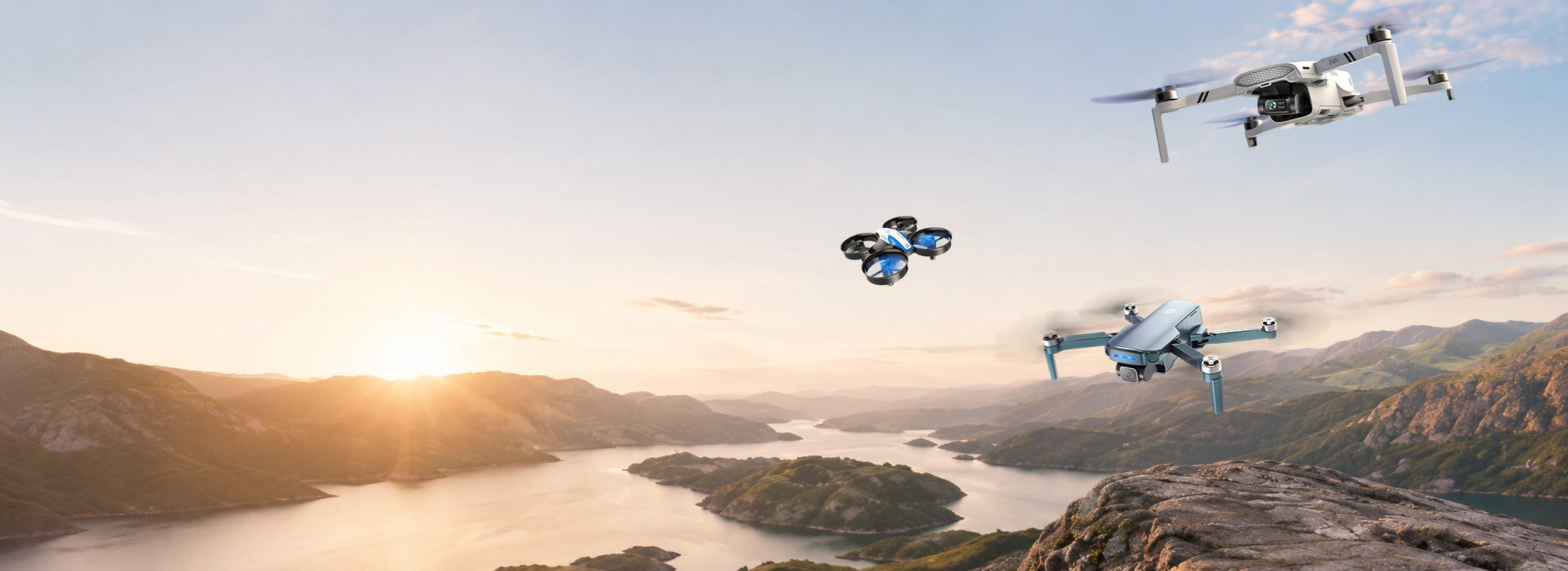 Holy Stone drone lifestyle landscape