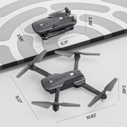 Holy Stone HS175D compact foldable drone dimensions for easy travel and storage