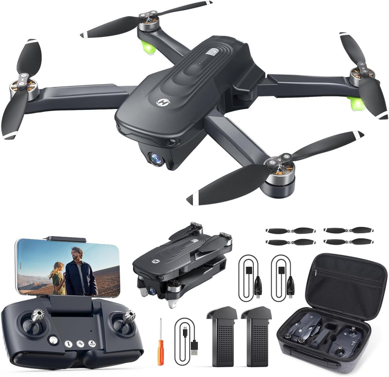 Holy Stone HS175D GPS drone with controller, two batteries and carrying case