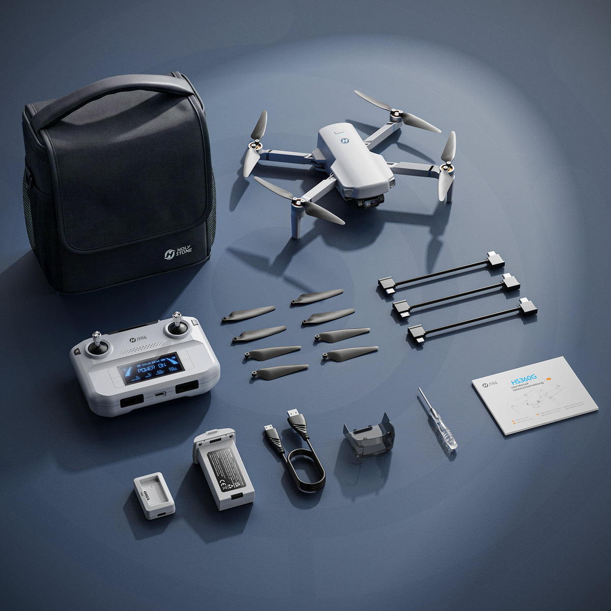 Holy Stone HS360G Camera Drone with Remote Controller and Accessories