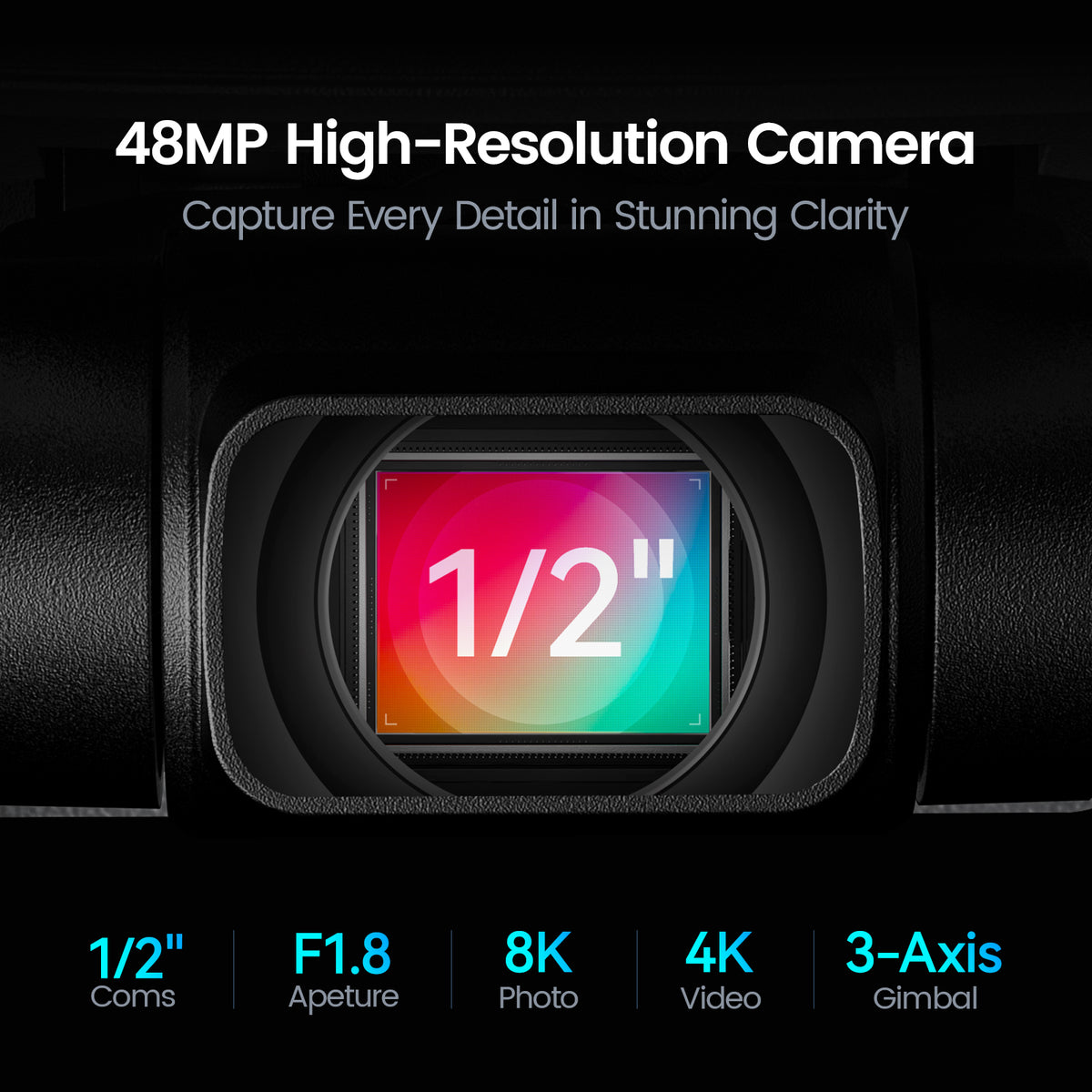 Holy Stone HS360G Camera with 1/2-Inch Sensor and 48MP Photos