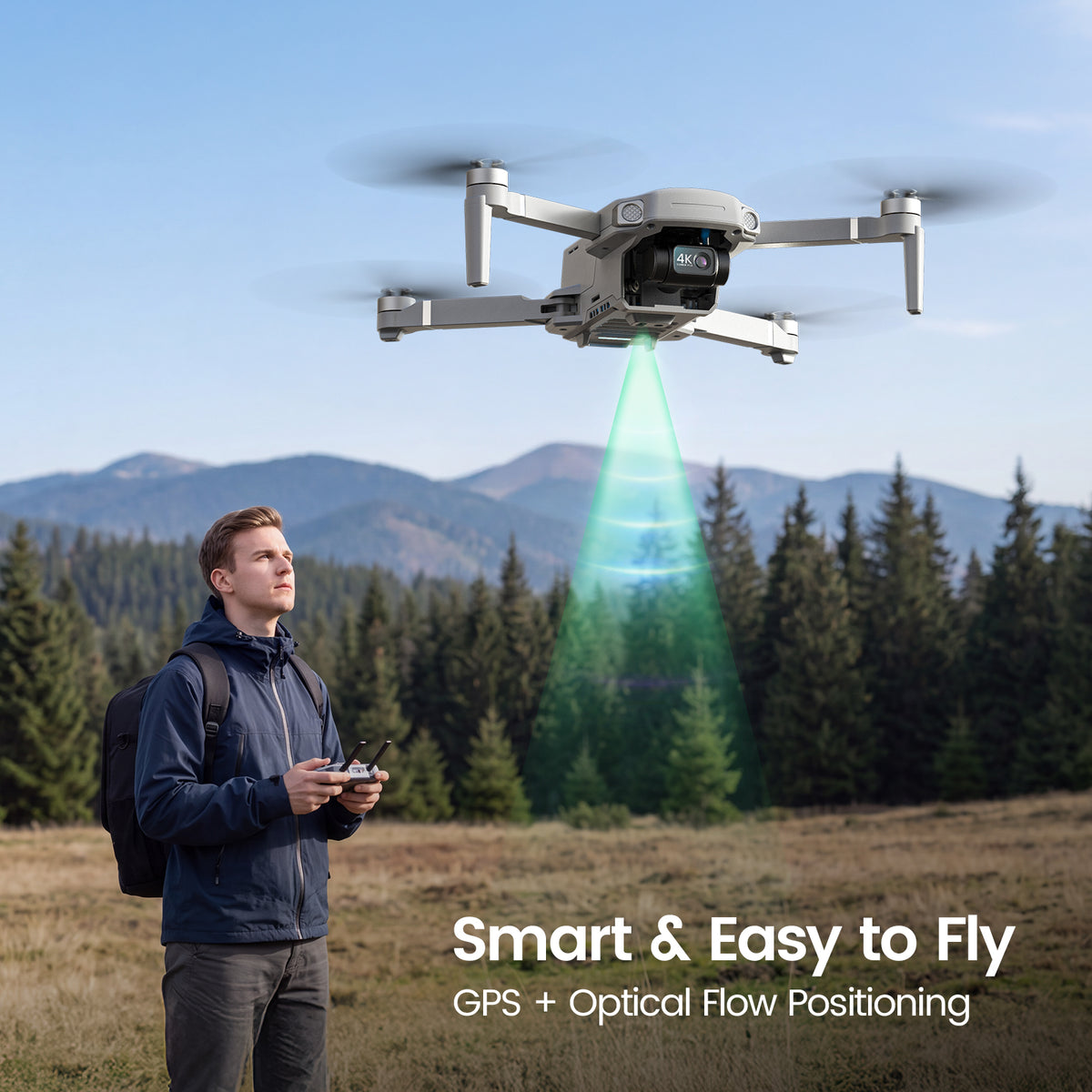 Holy Stone HS360G GPS and Optical Flow Positioning for Easy Flight Control