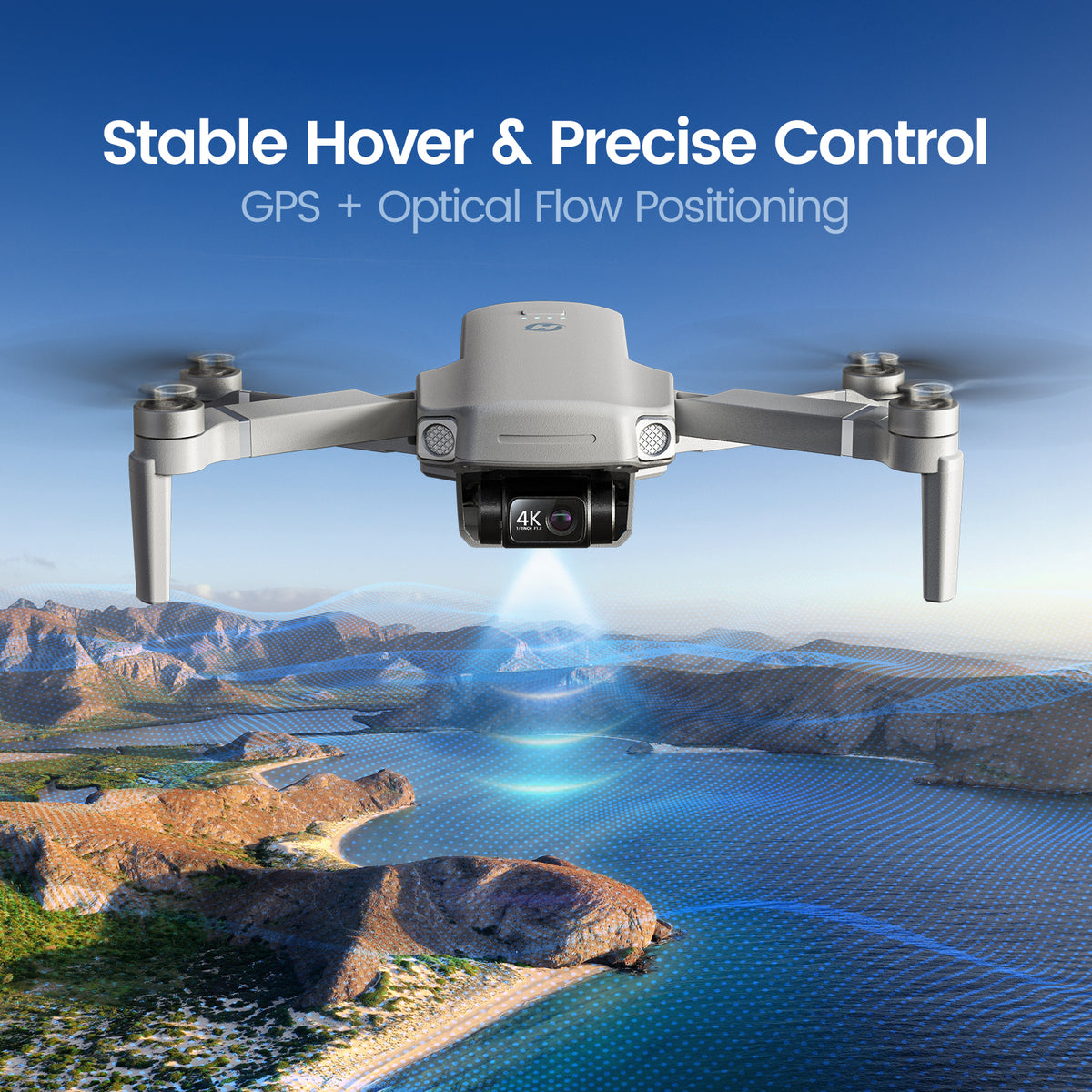 Holy Stone HS360G GPS and Optical Flow Positioning for Stable Hovering