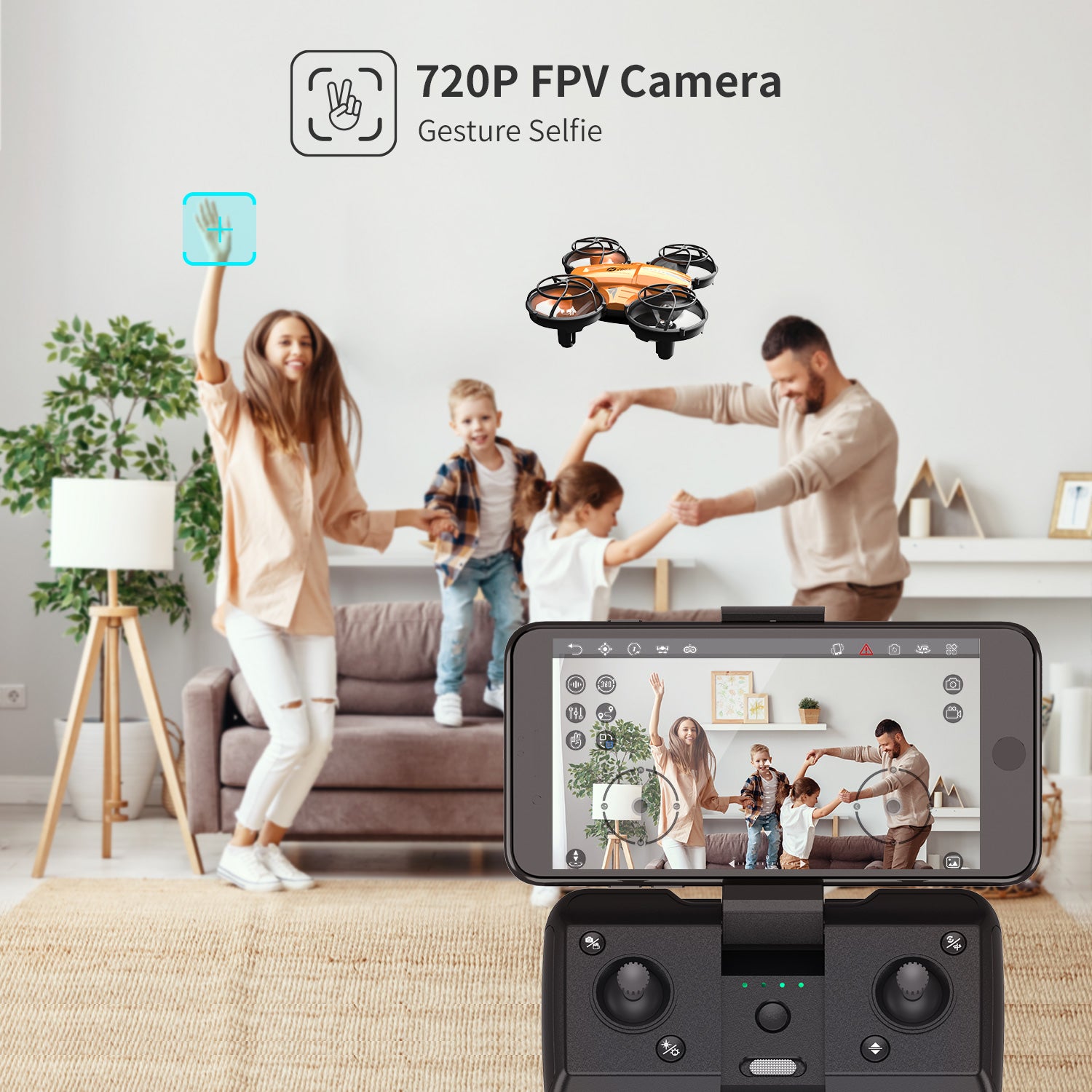 Holy Stone HS420 1080P FPV camera drone with real-time smartphone video transmission