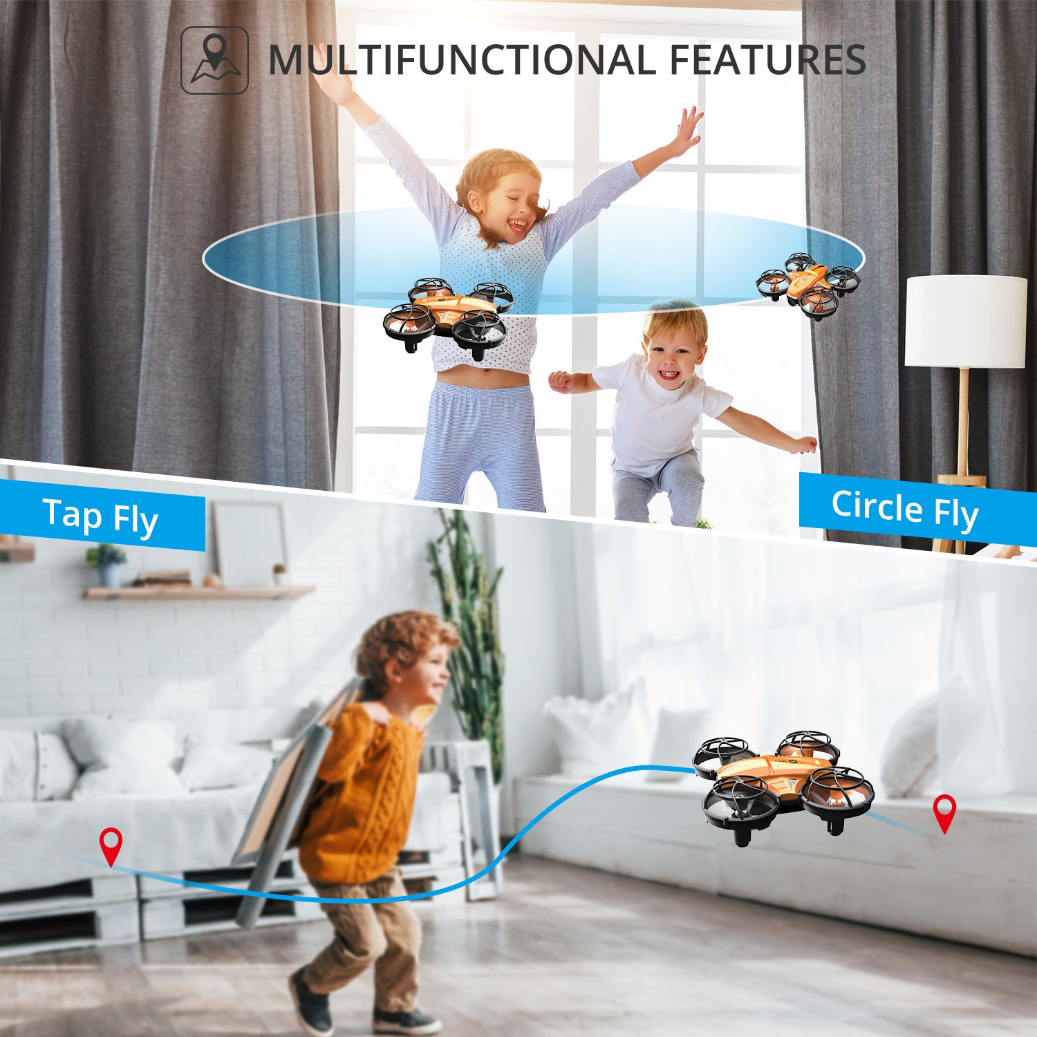 Holy Stone HS420 camera drone with TapFly, Circle Fly and multifunctional flight modes