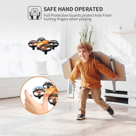 Holy Stone HS420 kids drone with full propeller guards for safer indoor flying