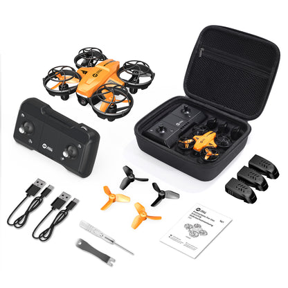 Holy Stone HS420 orange camera drone package with carrying case and accessories