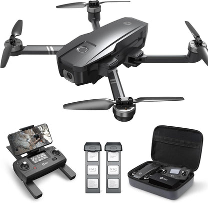 Holy Stone HS720 4K GPS drone with remote controller, two batteries and carrying case