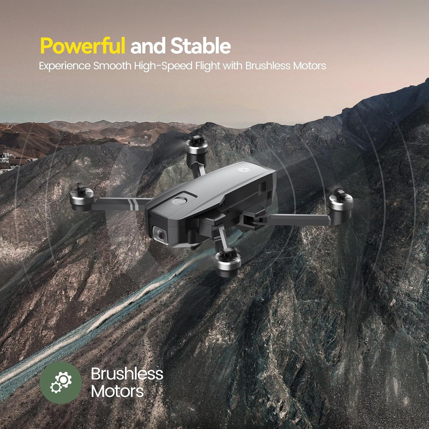 Holy Stone HS720 drone with powerful brushless motors for stable outdoor flight