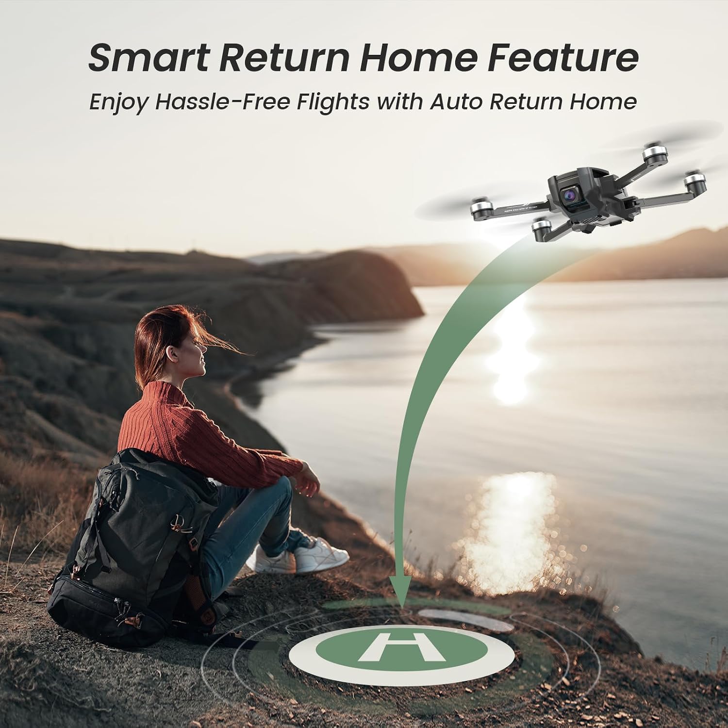 Holy Stone HS720E GPS drone with Smart Return Home feature for safer outdoor flying