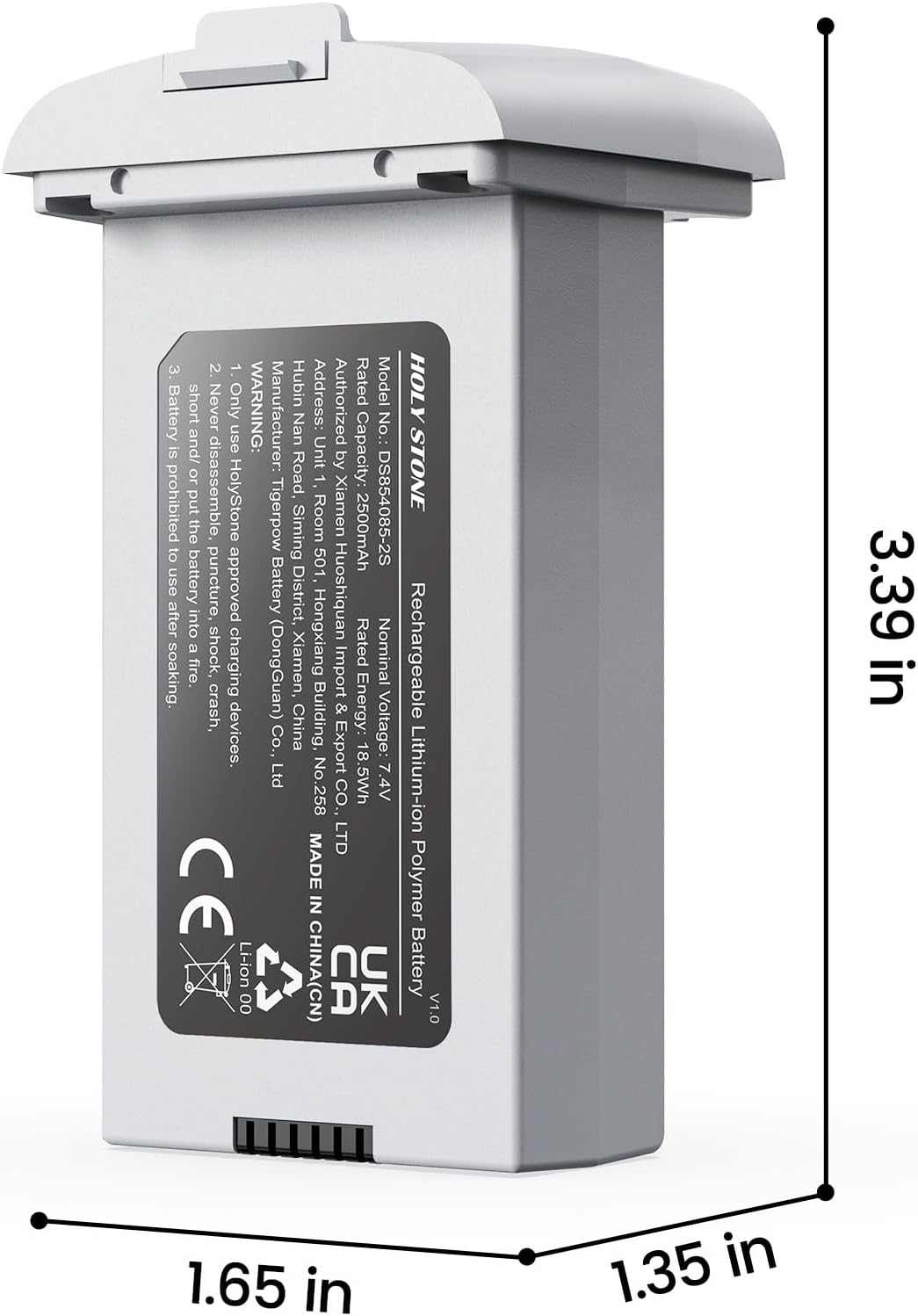 Holy Stone HS360D drone battery dimensions