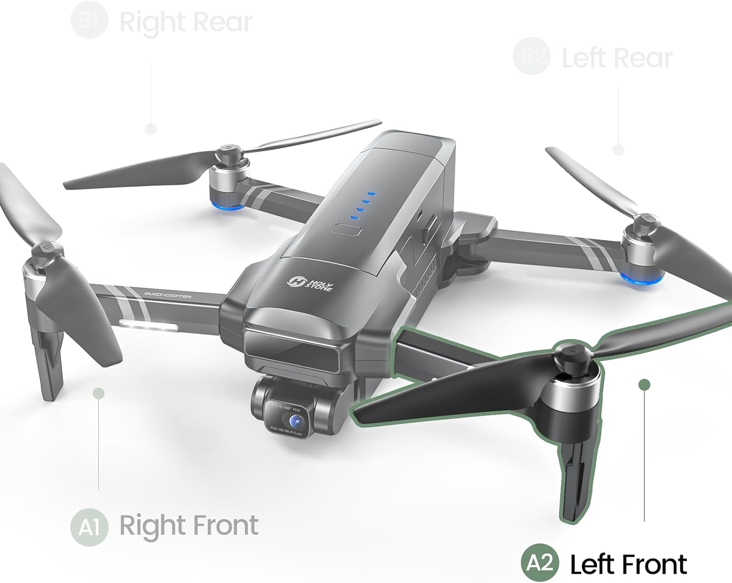 Holy Stone HS600 wire FPV version and HS600D front left arm position