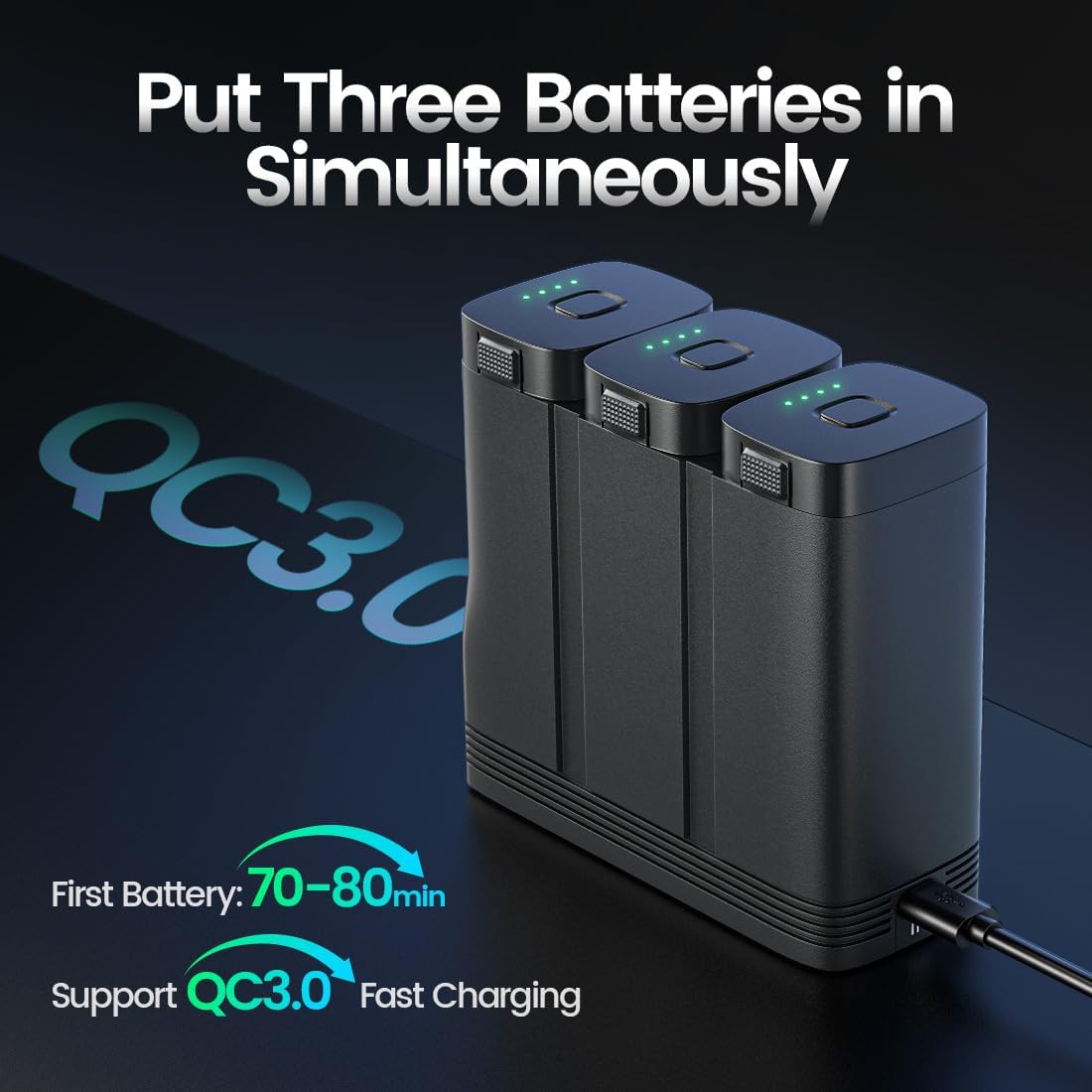 Holy Stone HS900 battery charging hub with QC3.0 fast charging