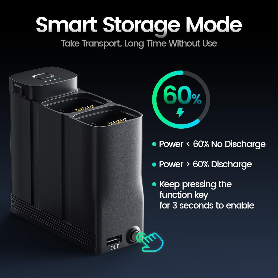 Holy Stone HS900 battery charging Hub storage mode