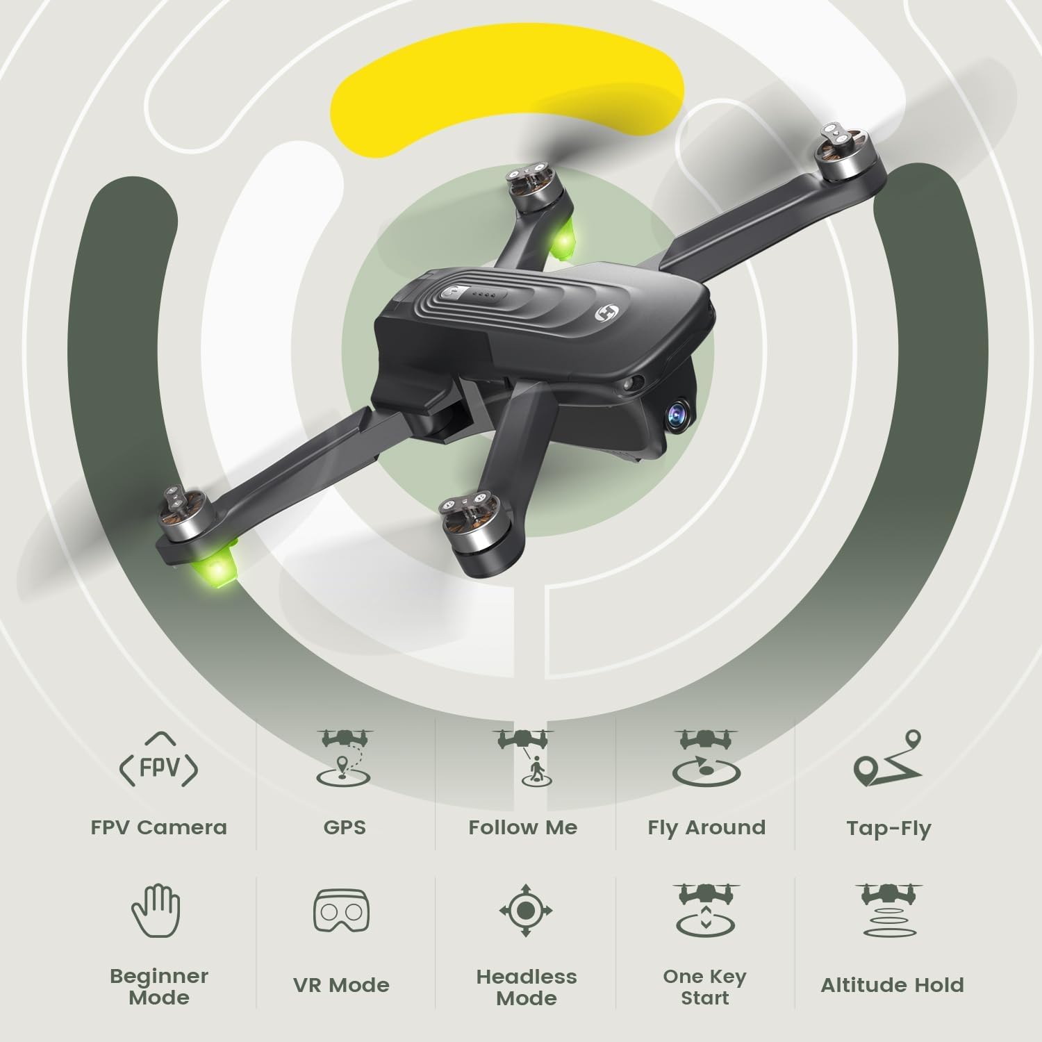 HS175D GPS drone with intelligent flight modes and beginner controls