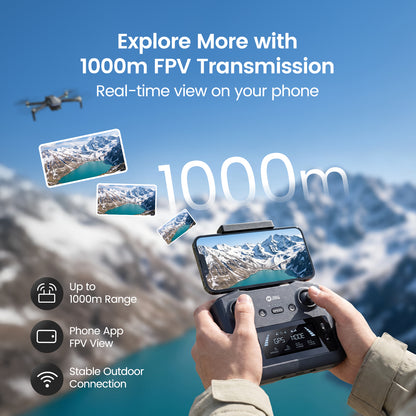 HS175D Plus drone with 1000-meter FPV transmission and real-time phone view