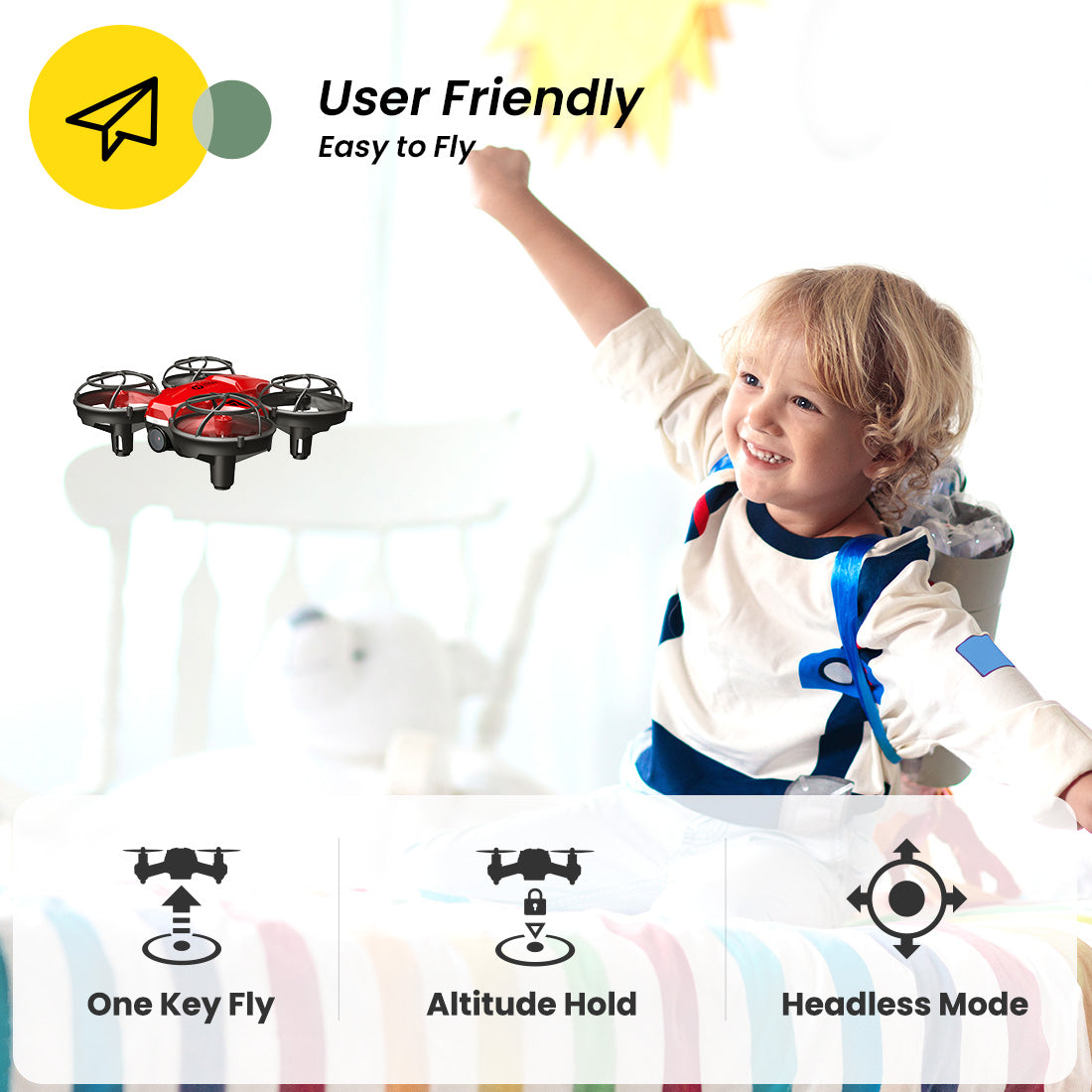 Holy Stone HS420 1080P Indoor Camera Drone for Kids