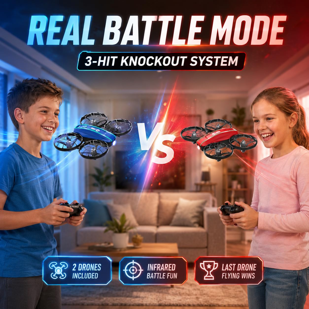 Holy Stone HS210FS 2-Player Battle Drone Set
