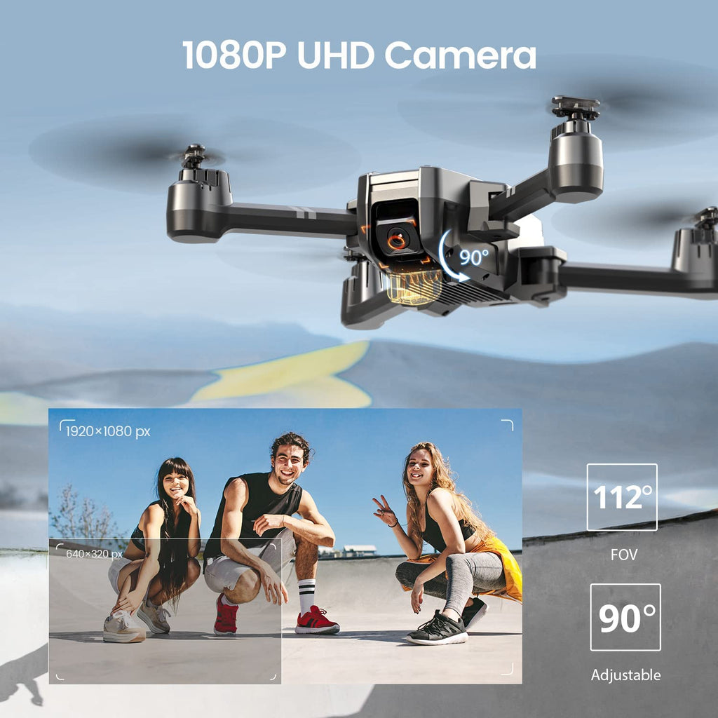 Holy Stone HS440D Drones with Camera for Adults 4K, Foldable GPS Drone with  19Mins Flight Time, Auto Return, Follow Me, Waypoints, 5G Transmission