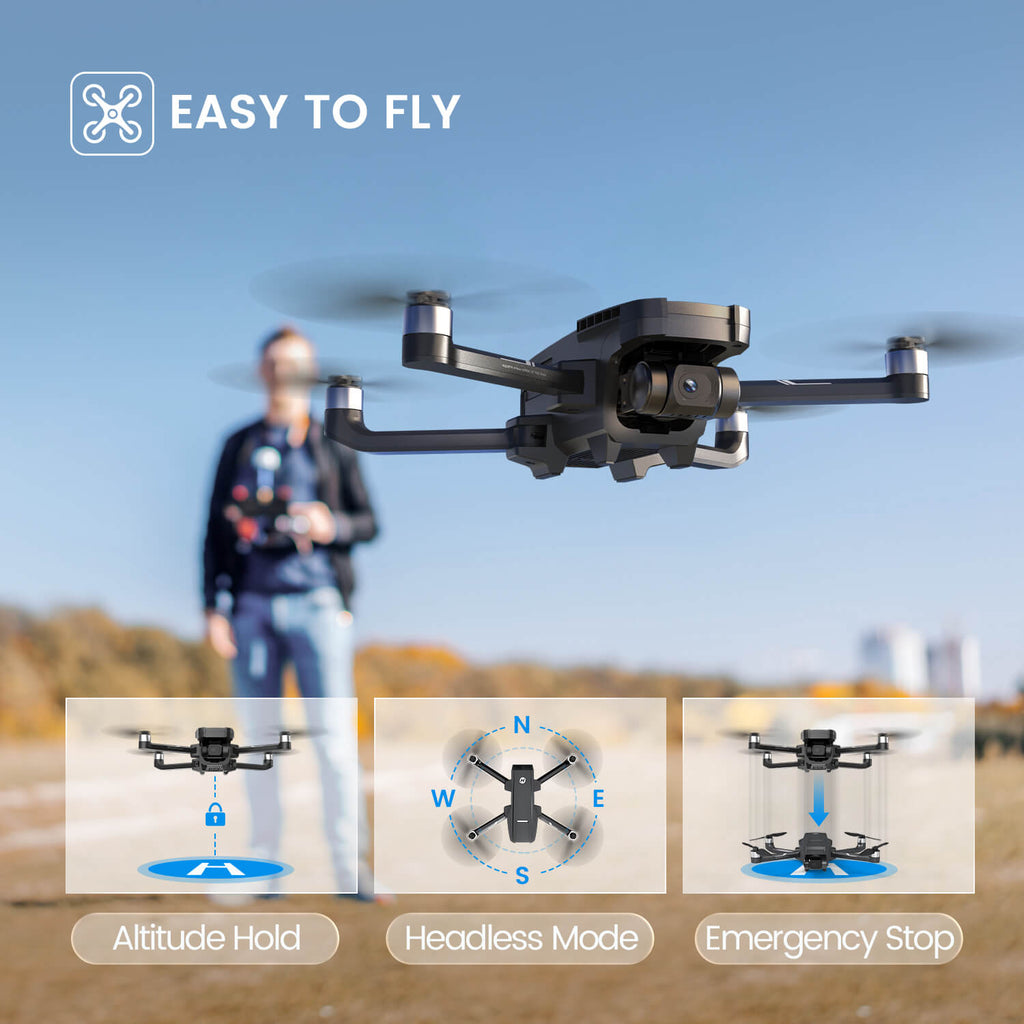 Holy Stone HS720R 3 Axis Gimbal GPS Drones with Camera for Adults 4K EIS;  FPV RC Drone, Foldable Quadcopter with 10000 Feet Video Transmission  Control